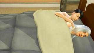 बेटा अपनी माँ के कंबल के नीचे यह कहते हुए सूँघता है कि वह माँ और बेटे के नीचे नंगी है