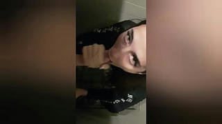 He caught me in the toilet and cum in my mouth!
